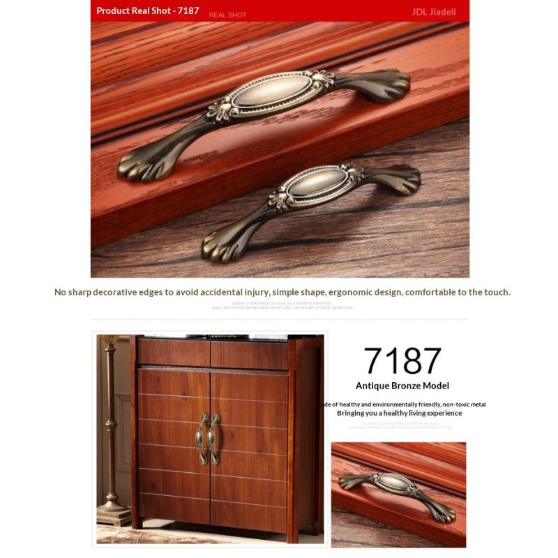 Bronze Series Cabinet Handles Zinc Alloy Antique Cabinet Pulls Drawer Knobs Wardrobe Door Handle Furniture Handle