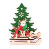 Décorations de Noël Pièces de Bois Peintes de Noël Bricolage Pièces de Voiture Traîneau Puzzle Mosaïque Cadeau