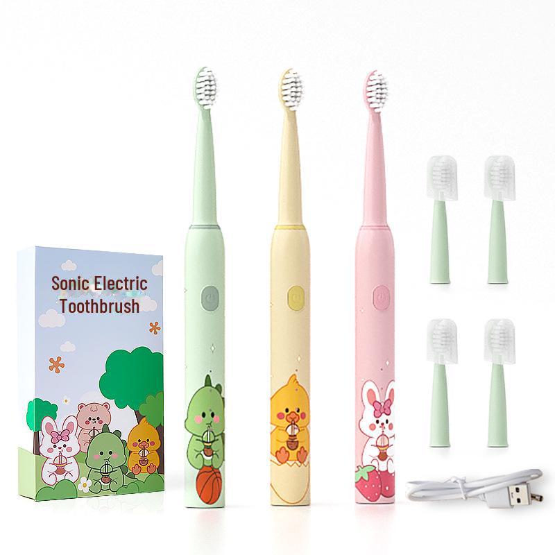 Rechargeable Children's Electric Toothbrush with DuPont Antibacterial Soft Bristles