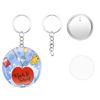 100Pcs Keychain Button Badge Set, 58mm Metal Badge and Craft Keyrings Set for Craft and Keychain Accessories