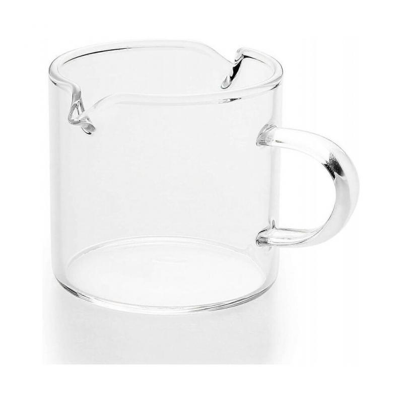Shot Glasses Espresso Parts Double Spouts Milk Cup Clear Glass (Clear Glass-1Pack)