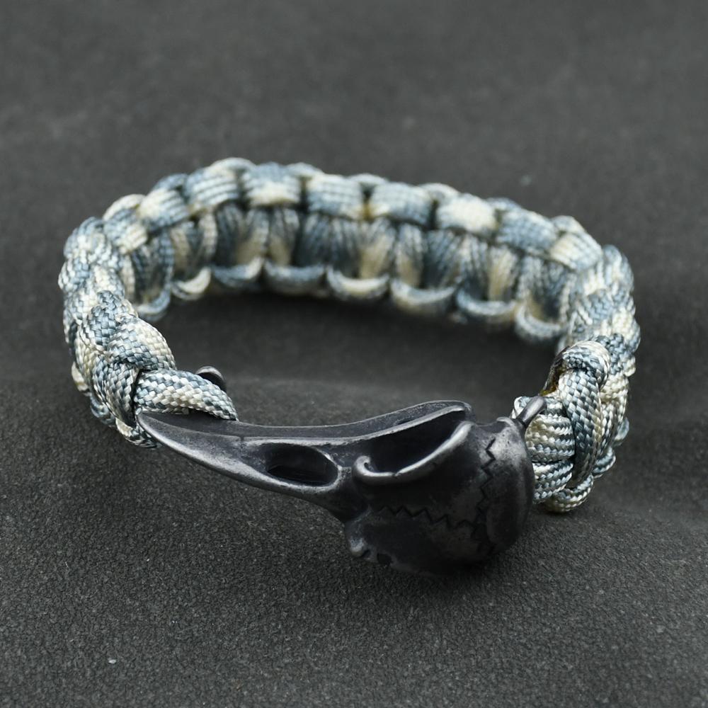 Roestvrij Staal Viking Odin Raaf Schedel Armband Mannen Vrouwen Gotisch Diy Valkut Teiwaz Kralen Wicca Sieraden Accessoires