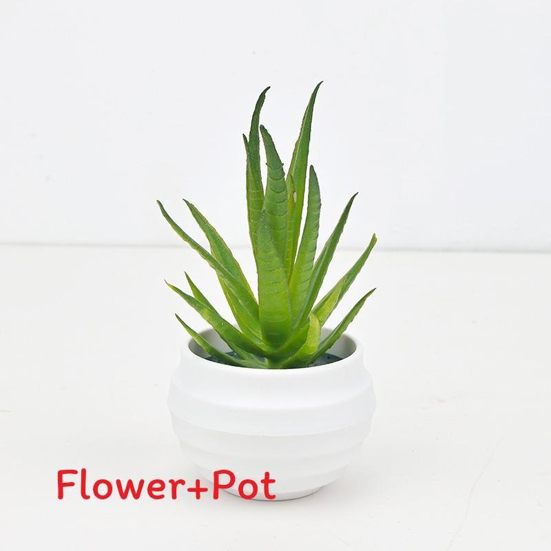 Succulent Aloe Vera Simulated Green Plant For Home And Office Table Decor