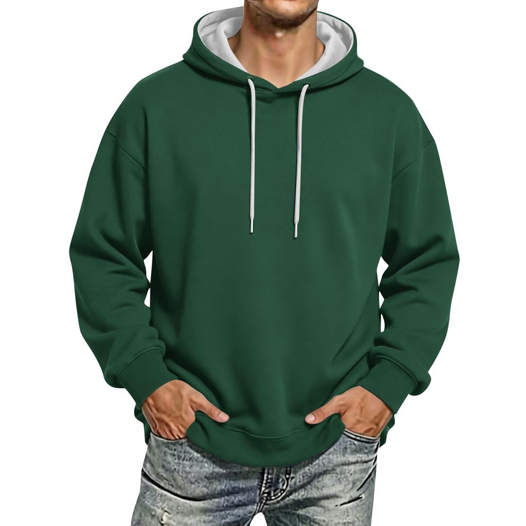 Men's Winter Hoodie with Warm Casual Pullover for Cold