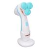 Electric Facial Cleansing Brush 3 Head Massage Facial Exfoliating Silicone Rechargeable Face Scrubber Portable Device