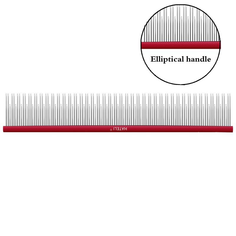 22cm Metal Pet Comb Cat Dog Hair Grooming Stainless Steel Comb Removes Loose Hair Tangles Professional Dog Grooming Supplies