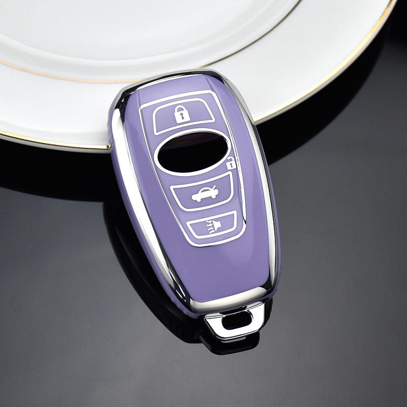 

Мягкий чехол для дистанционного ключа из ТПУ для Subaru BRZ XV Forester Legacy Outback, защитный чехол, аксессуары silver edge фиолетовый