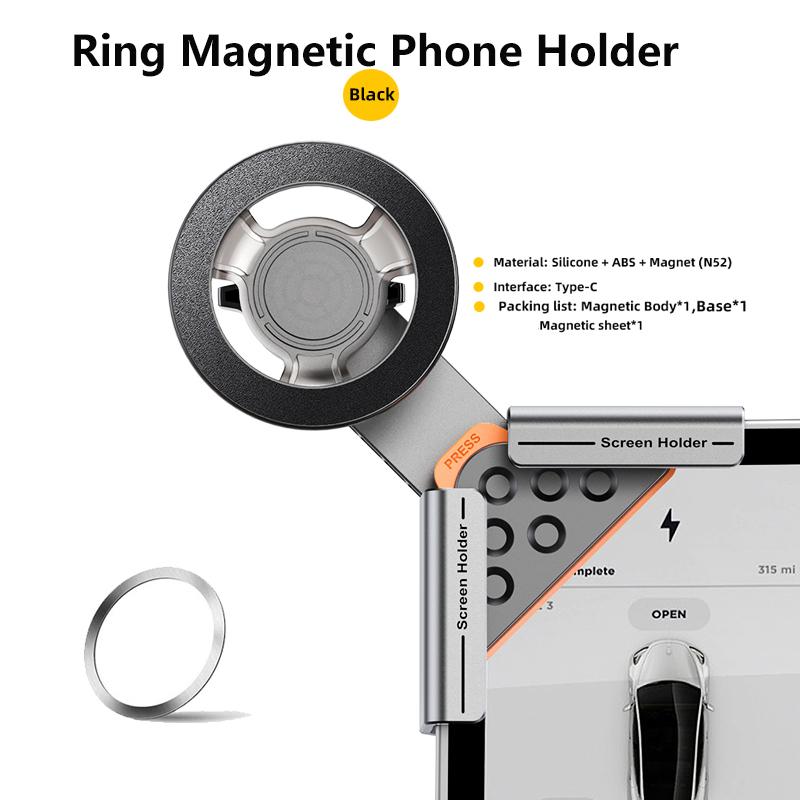 

TEEQ For Tesla Model YL Junipe 2025 Model3 HIGHLAND 2025 Cybertruck BYD Seal Car Phone Mount Holder 15W Magnetic Wireless Charge