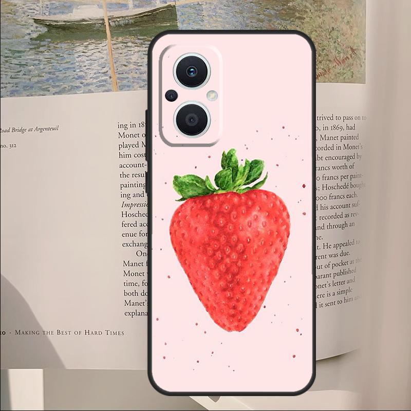 

Strawberry Red Cover For OPPO Reno 13F 11F 12F 14F 11 12 13 14 Pro 7 8 Lite OPPO Find X6 X5 X8 X9 Pro Case OPPO Reno11 F