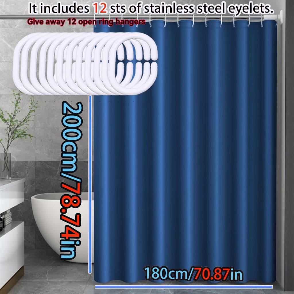 Pokročilá námořnická modrá jednoduchá moderní velmi jednoduchá jednobarevná koupelnový sprchový závěs koupelnový dělící závěs Vodotěsný PEVA mater