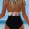 1011 Damski jednoczęściowy strój kąpielowy z wiązaniem na szyi Halter Sling Design Plażowy strój kąpielowy