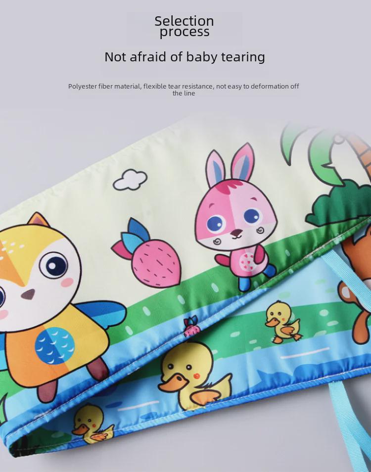 Aipinqi Double-Sided Rabbit Visual Stimulation Bed Cloth Book for Early Education