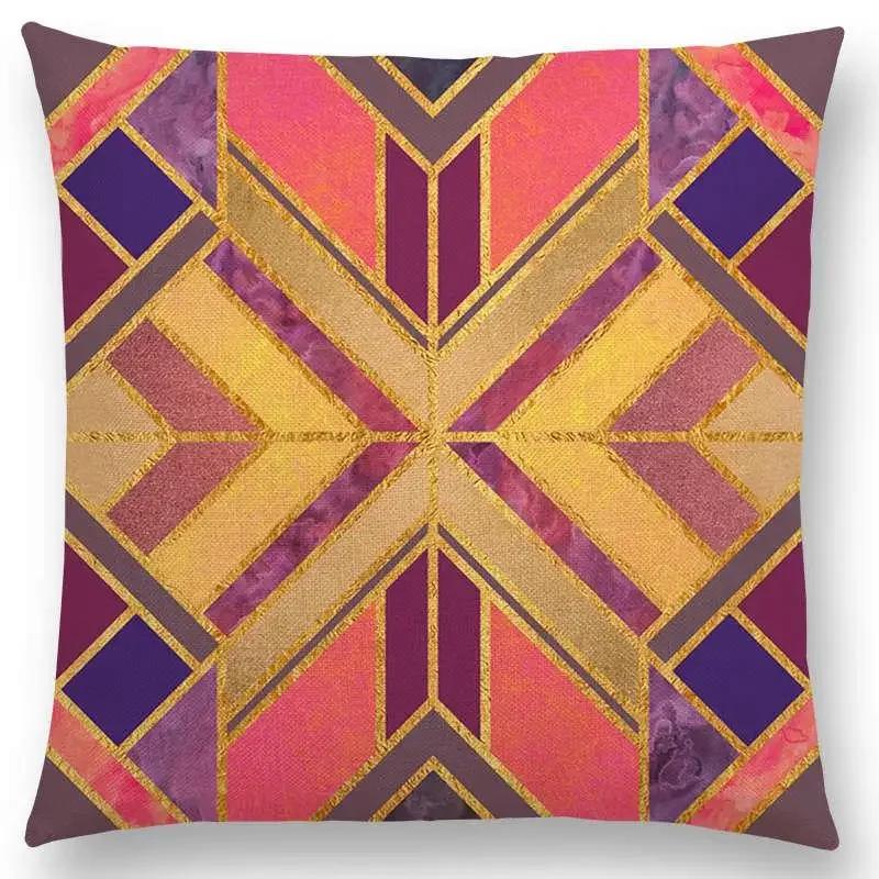 Neu Geo Smaragdblau Himmelblau Schwarze Nacht Gelbe Linien Geometrische Textur Streifen Drucke Auto Kissenbezug Sofa Überwurf Kissenbezug