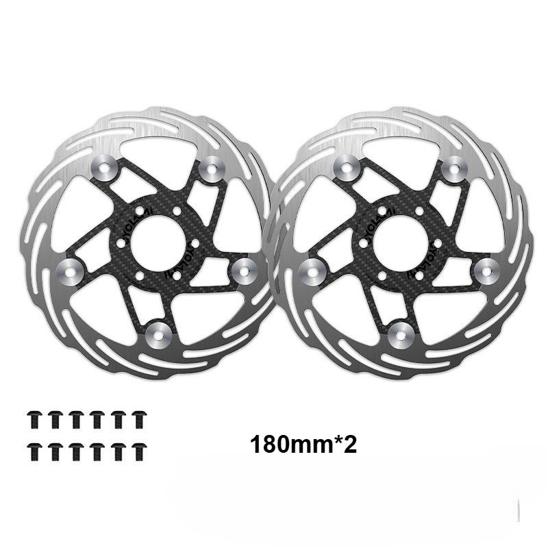 CYCLAMI Carbon Fiber Floating Bicycle Brake Disc Rotor Ultra - Light Heat Dissipation for Road Bike Disc Brakes 160mm - 180mm