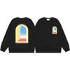 Grenzüberschreitende trendige Marke Casablanca Casablanca Buchstabe gemaltes Print 380g Herren- und Damen- Rundhals-Pullover