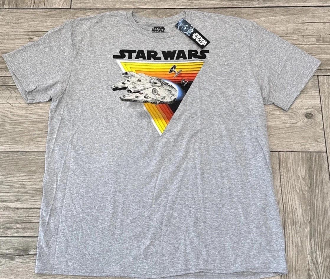 2018 Star Wars Millennium Falcon Throwback T-Shirt Officially Licensed Size XXL 4XL