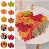 Artificial Maple Leaves Autumn Fall  Fake Leaves for Wedding Party Thanksgiving Halloween Christmas Decor Home Vase Decor Plants