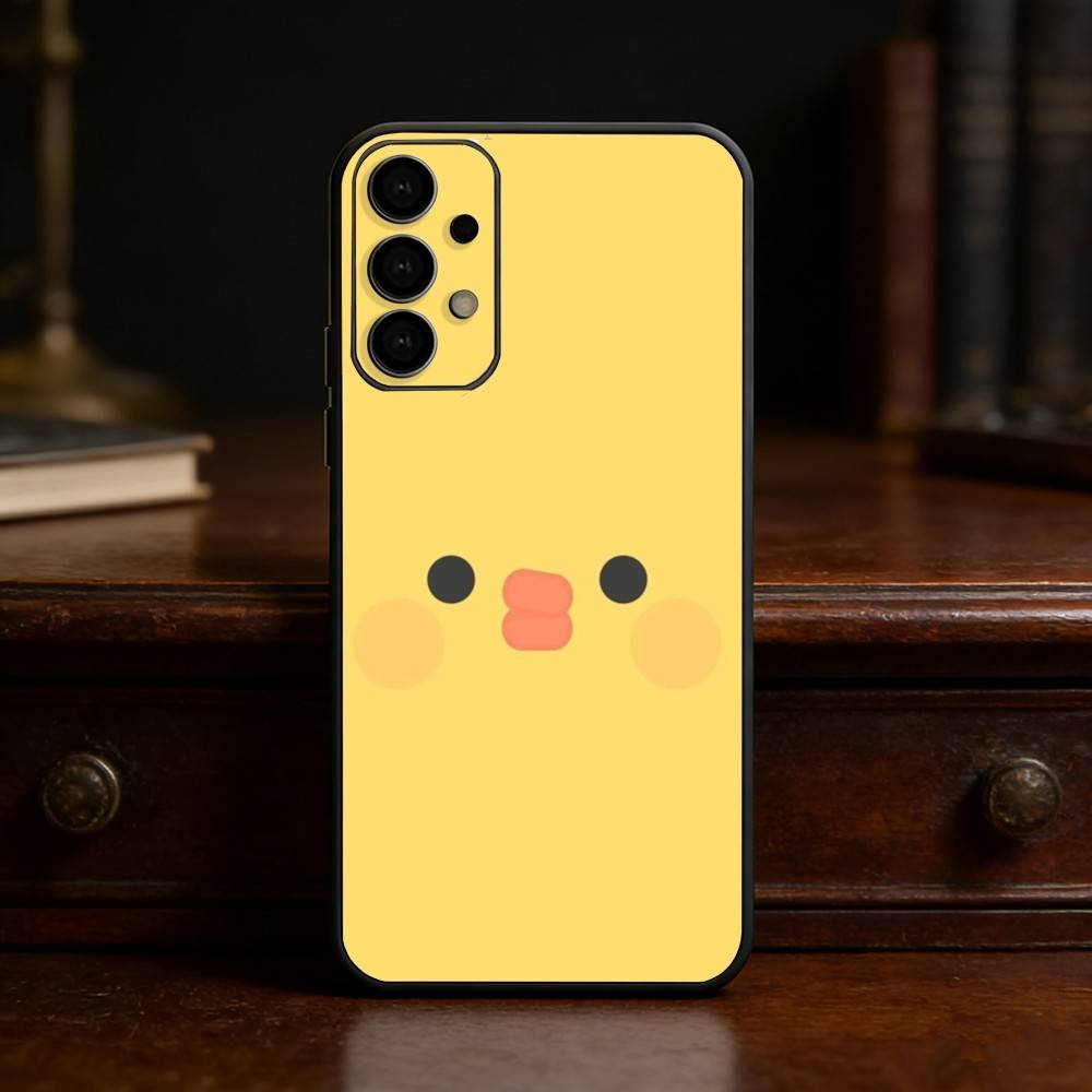 Yellow Duck Cute Phone Case For Samsung S25,S24,S21,S22,S23,S30,Ultra,S20,Plus,Fe,Lite Black Shell