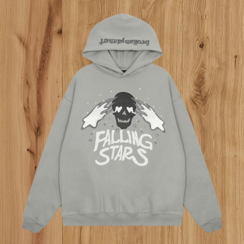 Broken Planet Graphic Hoodie Set Men Streetwear Loose Fit Sweatshirt Tracksuit Casual