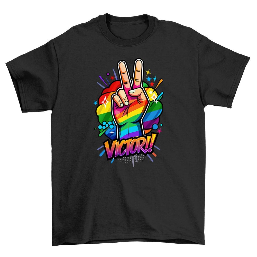 Pride_99 Rainbow Explosion Funny T-shirt - 100% Cotton, Unisex Tee for All Color