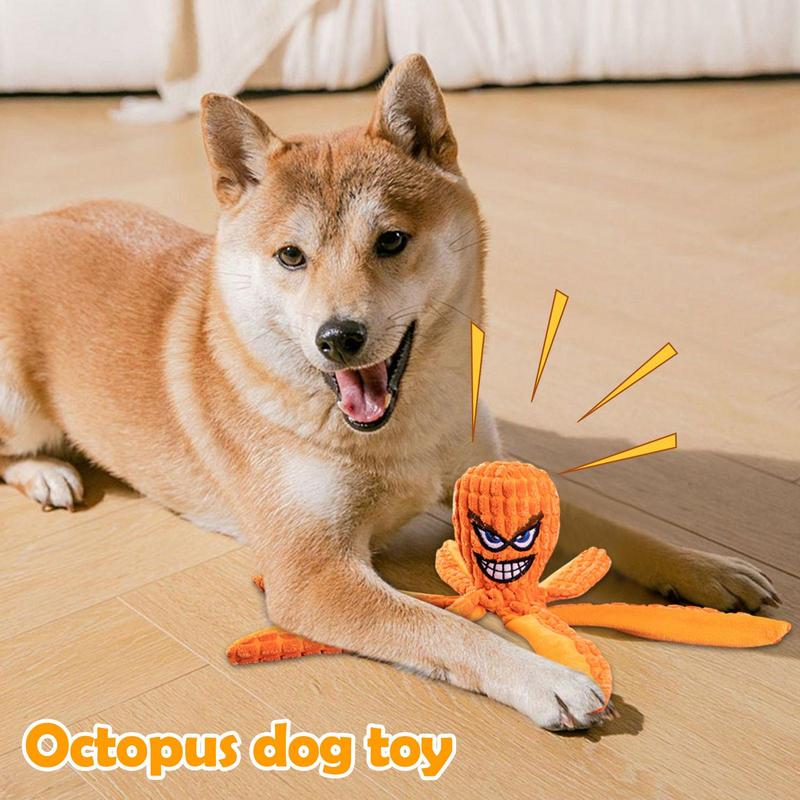 

Tough Dog Toys Squeaky Puppy Enrichment Toys Tug Of War Interactive Bite-Resistant Dog Stuff For Small Medium And Large Breeds помаранчевий