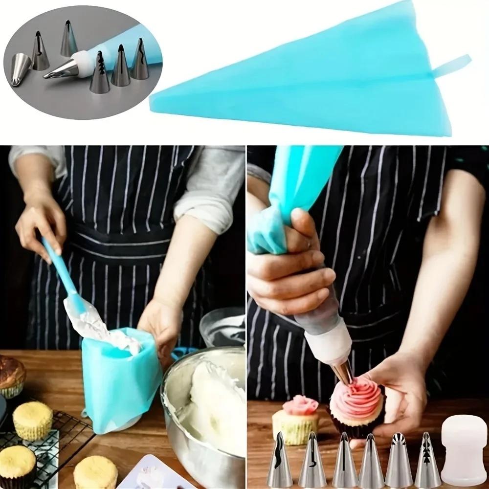 8/10Pcs Russian Piping Tips Set, Icing Piping Nozzles Reusable Frosting Pastry Bags Piping Couplers Cake Baking Decorating Tools
