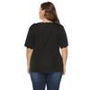 Kurzärmliges Oberteil in Übergröße für Damen, lockeres T-Shirt mit Rundhalsausschnitt, lässige Sommerbluse mit gewelltem Saum für den Urlaub zu Hause