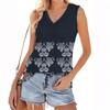 Women's V-neck Fashion Casual Floral Print Summer Vest Top
