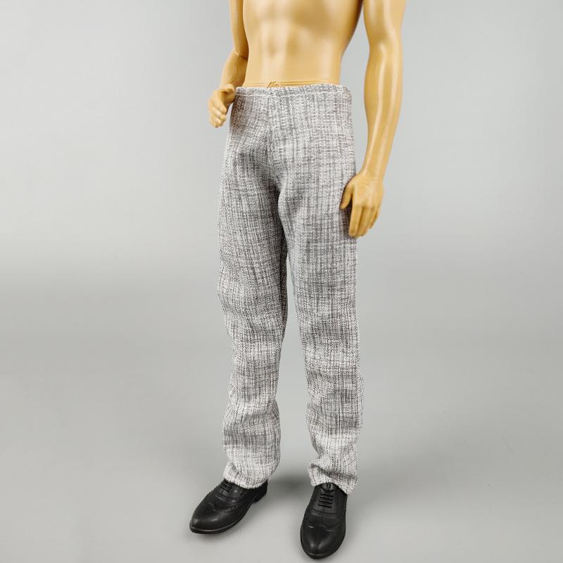 Pantaloni gri lucrați manual pentru păpușa Ken Boy, pantaloni pentru iubitul lui Barbie, Ken Prince, păpuși masculine, accesorii, haine pentru păpuși 1/6, jucărie
