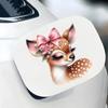 QT2405#15cm Cute Deer Sticker with Pink Bow - Holiday Decor, Durable Vinyl, Perfect for Motorcycles, Cars, Trucks, Laptops