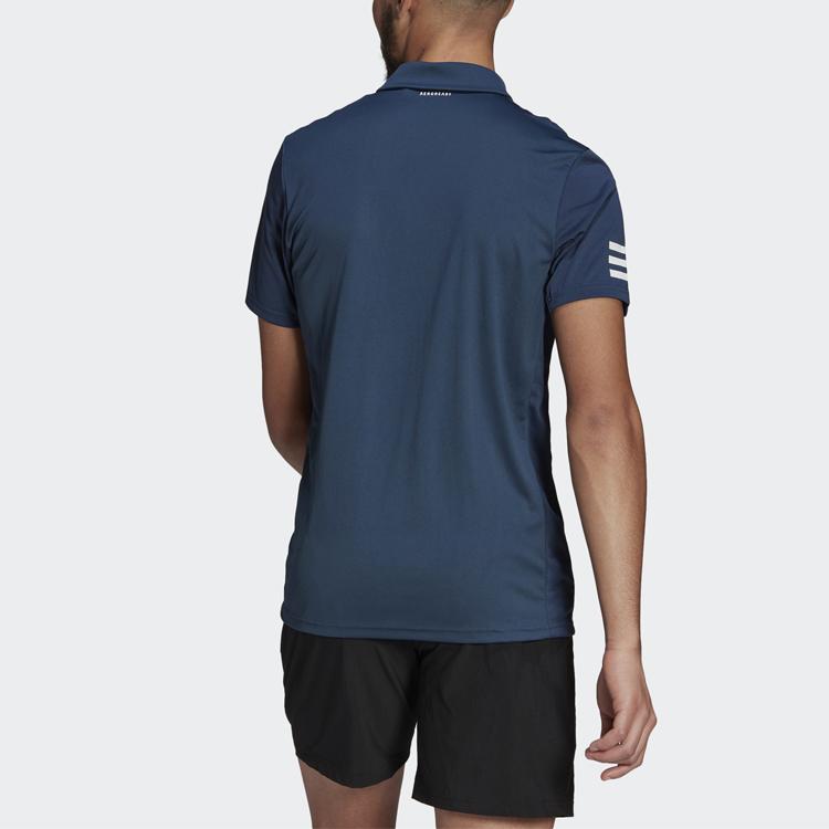 Adidas Club 3-Stripes Tennis Casual Short Sleeve Polo Men Tops Navy GL5458