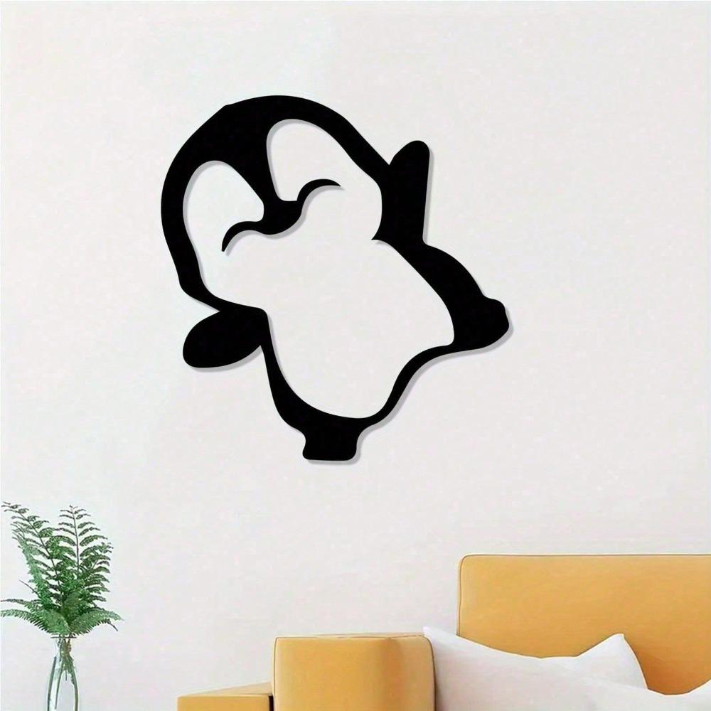 Penguin Metal Wall Art Iron Decor for Nursery Youth Room
