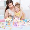 Cartoon Diy Stickers Piggy Bank With Sticker Kawaii Large Capacity Cute Small House Key Piggy Bank Storage Box Holiday Gifts Kid