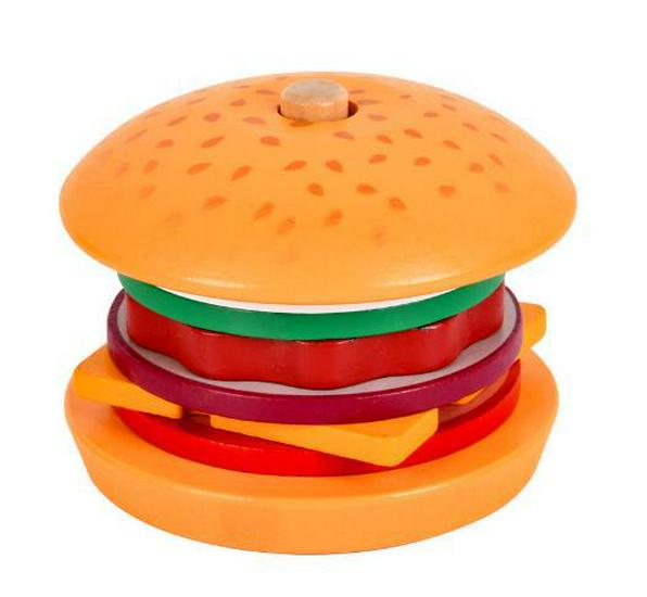 Kids' Pretend Play Food Set: French Fries, Hamburger, Pizza, & Bread - Educational Toys for Girls In Kindergarten Junior Class