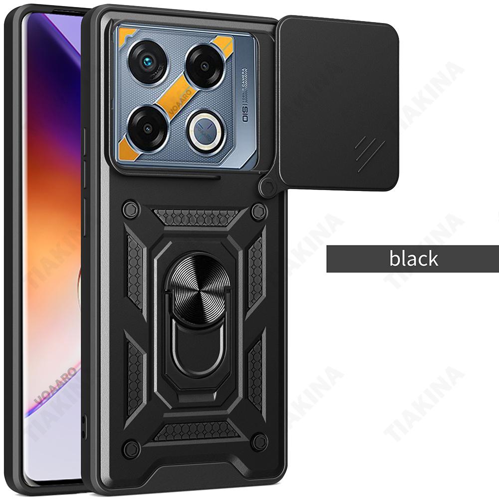 Slide Lens Armor Funda for Infinix GT 20 Pro Case Magnetic Ring Stand Holder Cover for Infinix GT 20 Pro Case Protective Capa