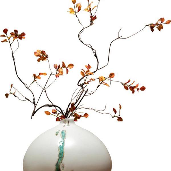Zen Dried Flowers Vase Ornament for Dining Table, Entrance Hall, Living Room, or TV Cabinet