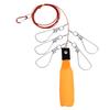 Fishing Stringer Clip 5 Snaps 11.5FT Live Fish Lock Big Fish Wire Rope Cable Fishing Holder with Float for Saltwater