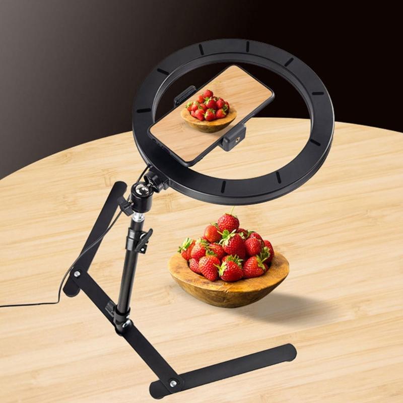 Multiple Angle Carbon Steel Phone Holder Tripods Stand For Smartphones Cameras LED Lights And Microphones