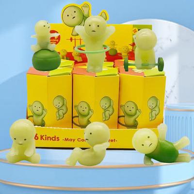 Smiski Serie Noctilucent Groene Pop Mystery Blind Box Actiefiguren Decoratie Ornamenten Model Speelgoed Cadeau Surprise Gift