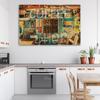 Three Piece Picture Canvas Print Coffee Abstract