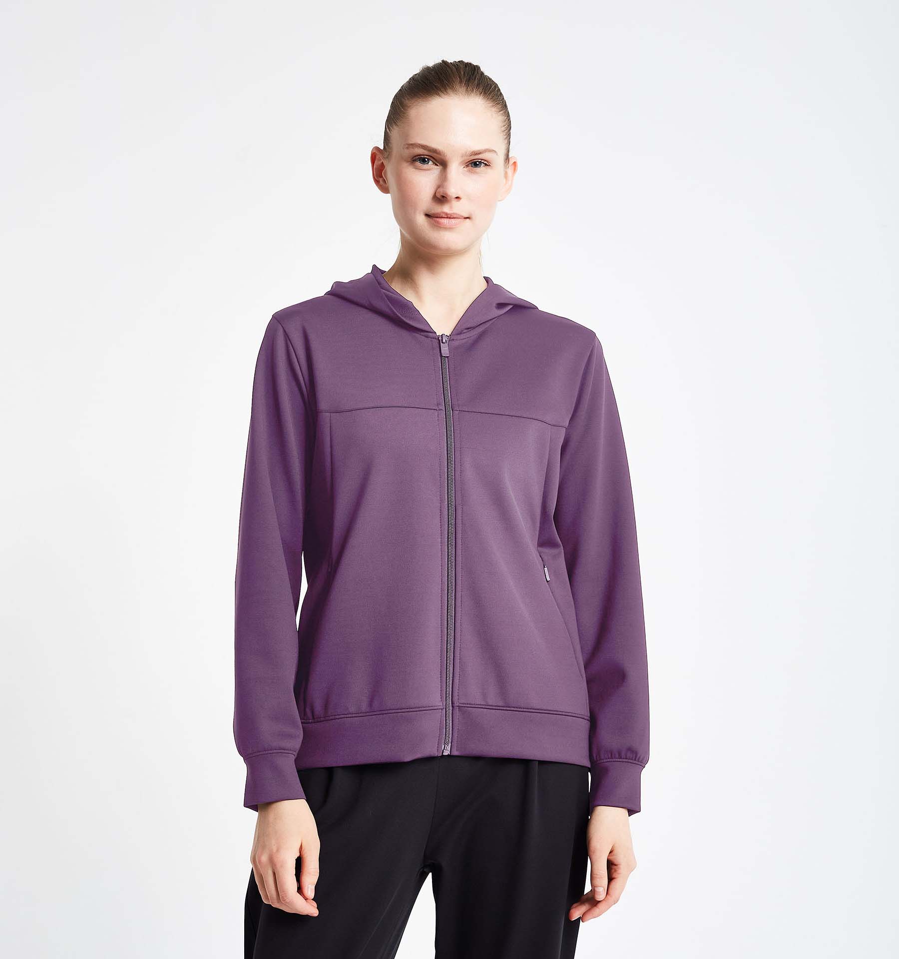 

Women s Zippered Hooded Sweatshirt 24N-2146 L фіолетовий