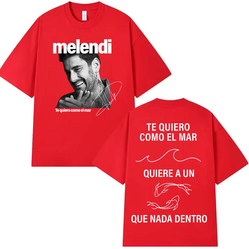 

Rapper Melendi Tour Album Graphic T Shirt Men s Retro High Quality Cotton T-shirts Hip Hop Clothing Oversized T-shirt Streetwear S