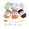Beginner Crochet Kit 4pcs Succulents Innovative DIY Hand Crafted Succulents Crochet Starter Kit for Beginners