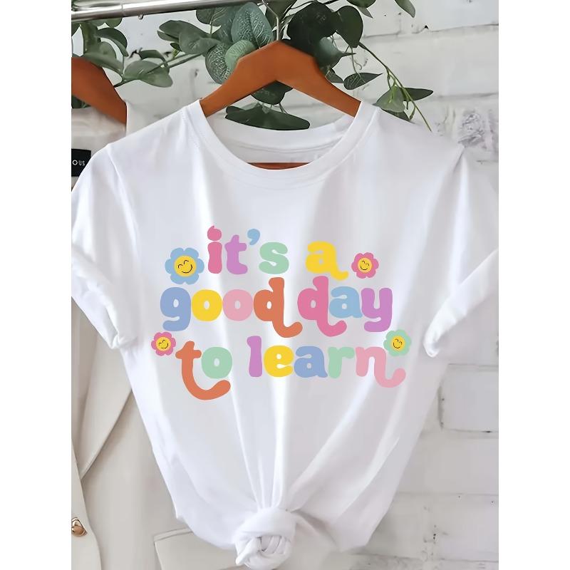

European Size Four joyful Faces it s a good day-Standard Style Short Sleeve T-Shirt S белый