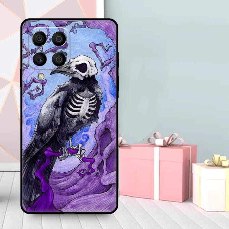 Crow Raven Dark Skull Case For Samsung Galaxy M56 M52 M32 M53 M16 M11 M21 M31 M35 M12 M13 M14 M15 M36 M55 M34 M54