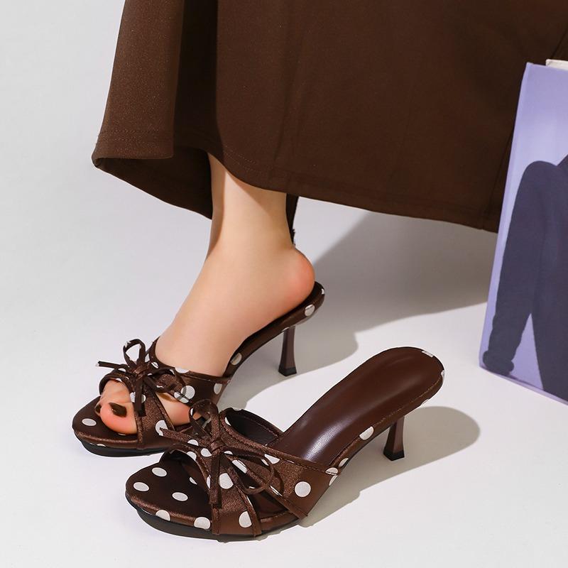 2026 New Summer Thin Heel Women Slippers Fashion Butterfly-knot Open Toe Slide Ladies Elegant Stripper Party Dress Sandalias