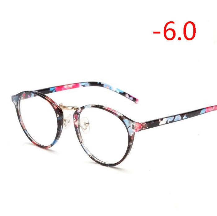Retro Runde Brille Männer Frauen Ultraleicht Myopie Brillen Myopiebrillen fertig -1 -1,5 -2 -2,5 -3 -3,5 -4 -4,5 -5 -6