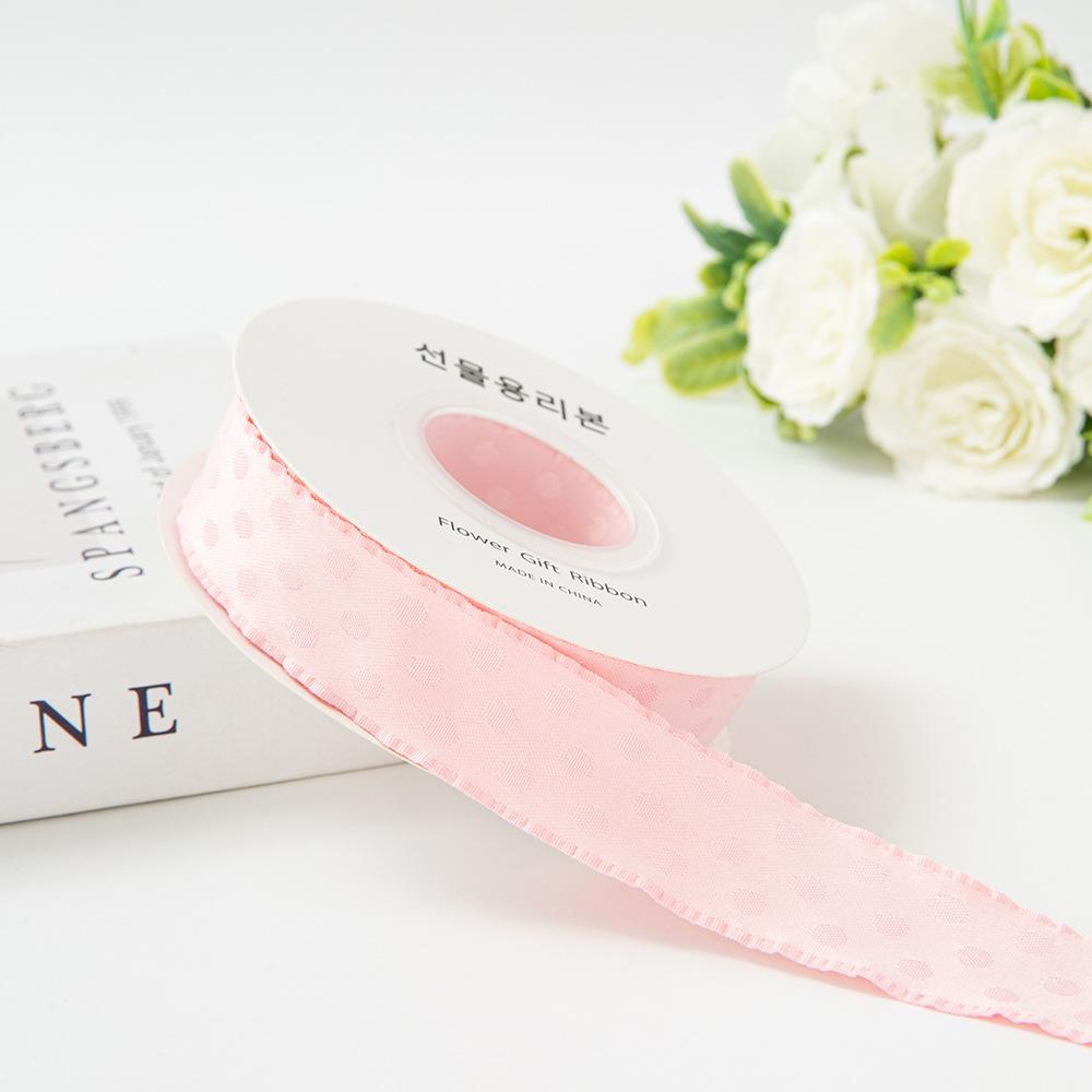 Polka Dot Wavy Lace Ribbon Fabric Polyester Material for DIY Hair Accessories & Floral Clothing Bows for Weddings & Christmas