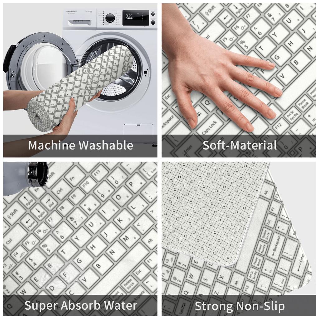 Keyboarded Gamer Front Door Floor Entrance Mat Outdoor Computer Science Hacker Programmer Bathroom Doormat Toilet Carpet Rug