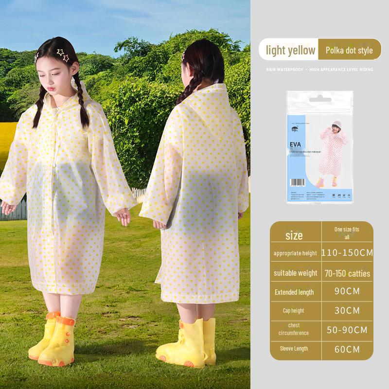 "Children's Full-Body Rainstorm-Proof Disposable Raincoat for Boys and Girls with Backpacks"